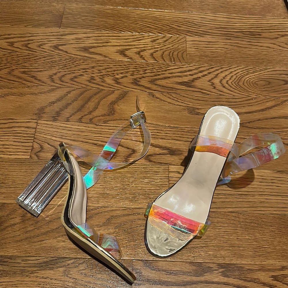 Clear Translucent Rose Gold Heels